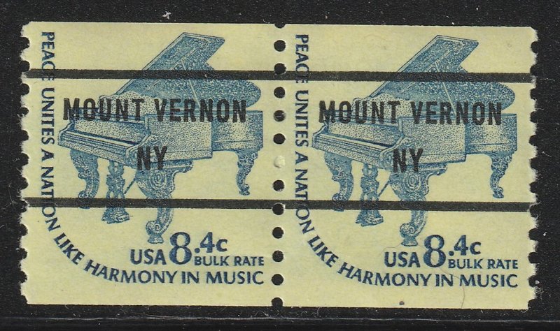 Precancel - Mount Vernon, NY - PSS 1615C-81 Coil Pair - MH