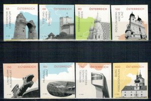 Austria 2015 MNH Stamps Scott 2544-2551 Definitive Architecture Castle Cathedral