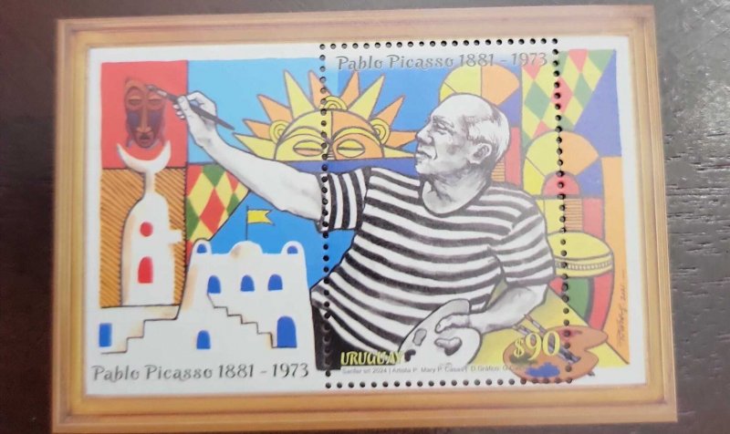 O) 2014 URUGUAY, ART - PAINTING, PABLO PICASSO, SOUVENIR MNH