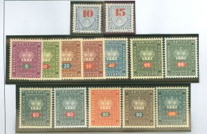 Liechtenstein #J22-J23/O1-O42/O42a/ Mint (NH) Single