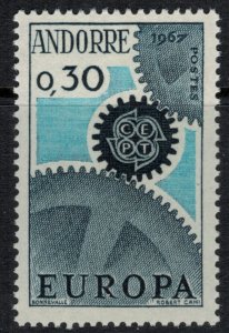 Andorra, French  #171*  CV $4.25  1967 Europa issue
