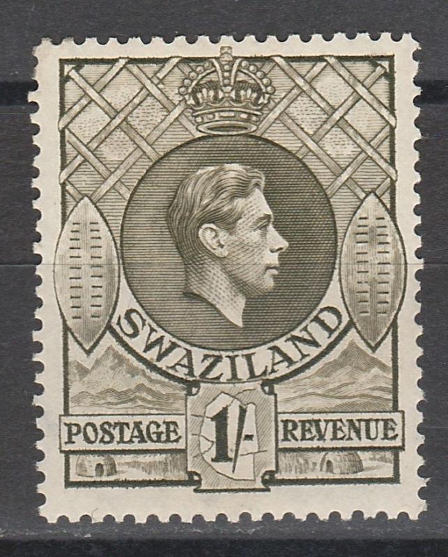 SWAZILAND 1938 KGVI 1/- PERF 13.5 X 14 