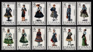 Spain 1968 Provincial Costumes, Set [Mint]