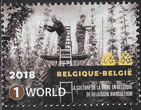 Belgium 2845c Used - Beer Culture in Belgium - Harvesting of Hops