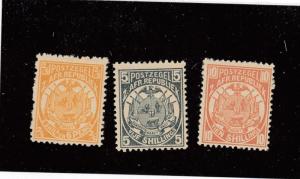 TRANSVAAL LOT SCOTT # 132-134 VF-MH CAT VALUE $64