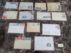 Stunning Lot of 13 Italy Covers Postal History to USA1922-1962