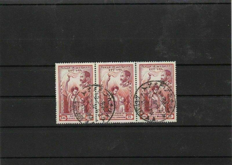 ethiopia 1960 african states conference used  stamp block Ref 8161