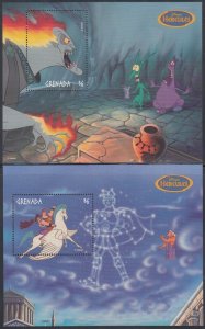 GRENADA # 2755-6 SET of 2 SOUVENIR SHEETS CELEBRATING the MOVIE HERCULES