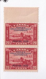 CANADA # 203 VF-MNH PAIR HARVESTING CAT VALUE $240 @ 20% WITH TAB