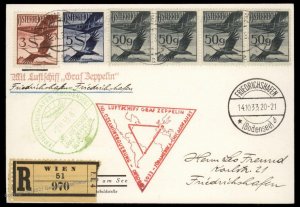 Austria Germany 1933 Graf Zeppelin Si238 Chicago US Friedrichshafen RT Cov 99826