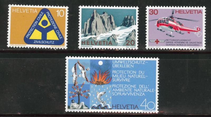 Switzerland Scott 551-554 MNH** 1972  set