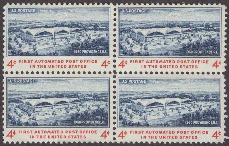 Scott # 1164 - US Block Of 4 - First Automated Post Office - MNH - 1960