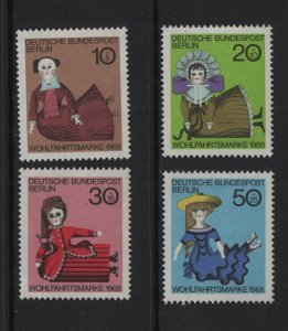 Germany  Berlin   #9NB57-9NB60  MNH  1968 dolls 19th century