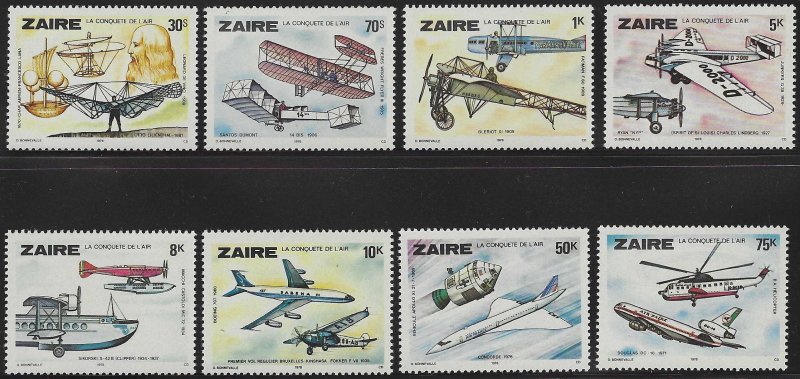 Zaire #893-900 (1978), MNH compl. set, cat. $9.75
