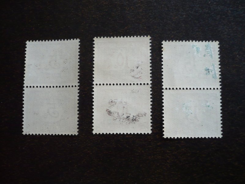 Stamps - Ruanda-Urundi - Scott# J1-J3 - MN Hinged Part Set of 3 Stamps in Pairs