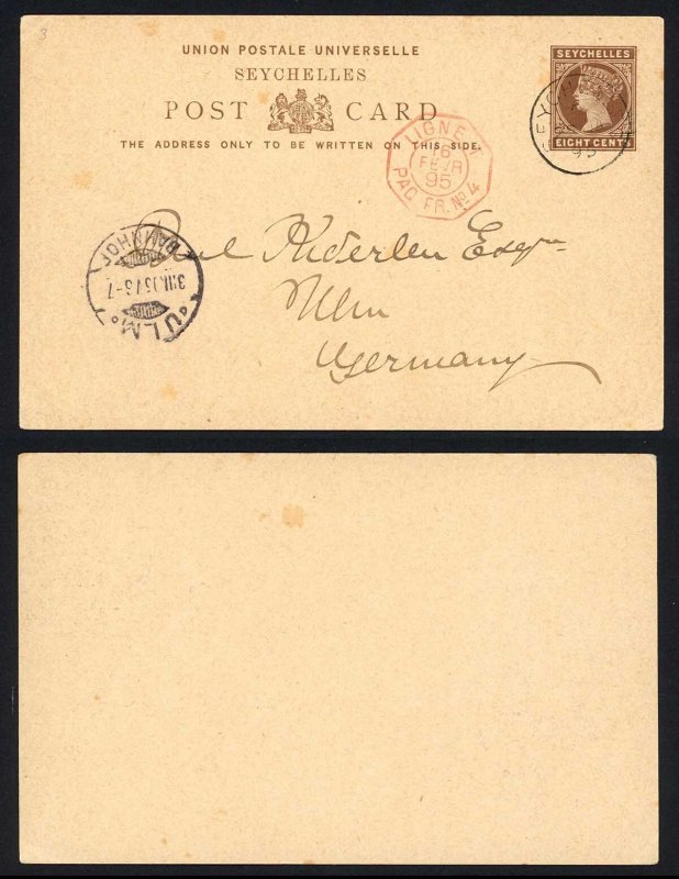 Seychelles HG3 8c Dark Brown used to Germany
