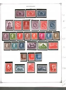 Collection, Denmark Part A Scott Pages, 1941/1975, Cat $194, Mint & Used