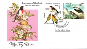 Congo, Worldwide First Day Cover, Birds, Flowers