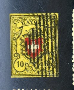 SWITZERLAND #8 USED FVF Cat $160