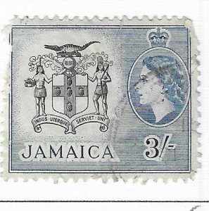 Jamaica #171  3sh Queen Elizabeth  (U)  CV $3.25