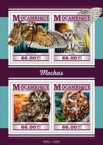 2015 MOZAMBIQUE MNH. OWLS   |  Y&T Code: 6742-6745  |  Michel Code: 8169-8172