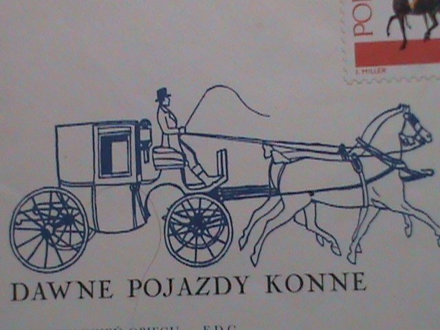 ​POLAND-1965 SC#2966 FDC HORSE DRAWN CARRIAGES-LANCUT MUSEUM-MINT FDC VF