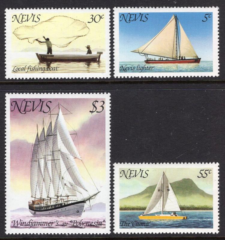 Nevis 114-117 Sailboats MNH VF