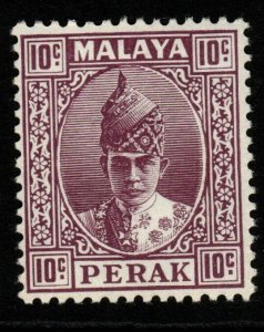 MALAYA PERAK SG112 1938 10c DULL PURPLE MTD MINT