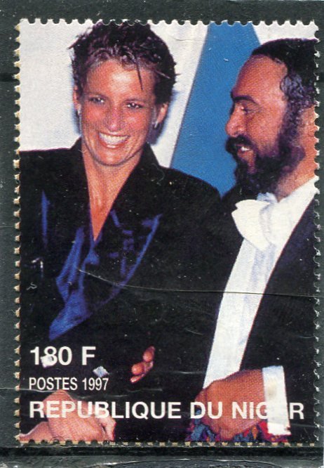 Niger 1997 PRINCESS DIANA & PAVAROTTI set 1 value Perforated Mint (NH)