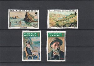 Guernsey 1974 - Renoir Paintings - MNH Set - SG 118-121