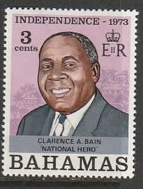 1973 Bahamas - Sc 348 - MH VF - 1 single - Clarence A Bain