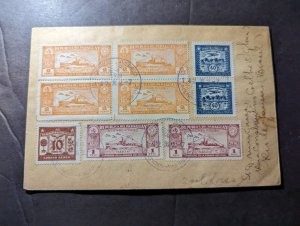 1936 Paraguay Souvenir Stamp Set Cover Asuncion to Brazil