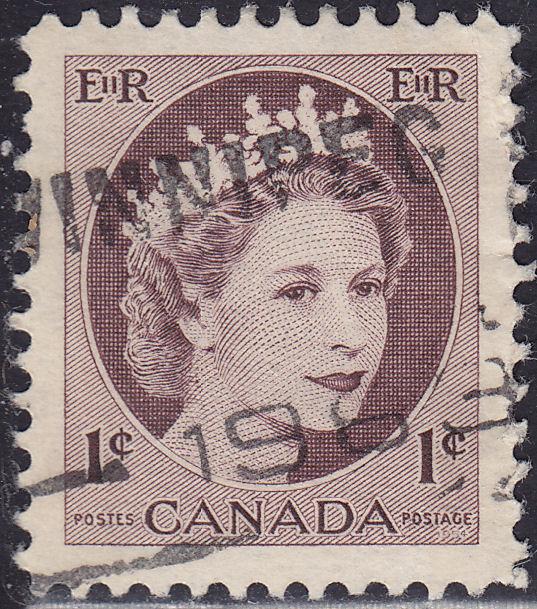 Canada 337 Queen Elizabeth II, Wilding Portrait 1954