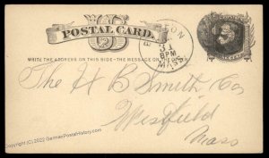 USA 1800s Boston Mass Negative Numeral 3 Fancy Cancel Cover 94912