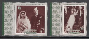 Aitutaki Scott 51-52 MNHOG - 1972 Silver Wedding Issue - SCV $4.50