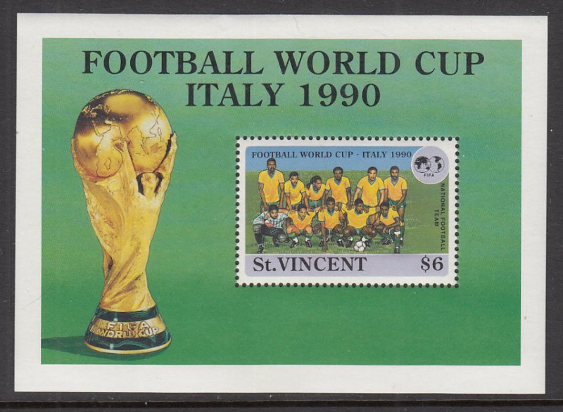 St Vincent 1241 Soccer Souvenir Sheet MNH VF
