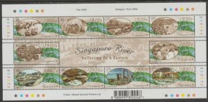 SINGAPORE - 2000 - Centenary on Singapore River-Perf 10v Sheet-Mint Never Hinged