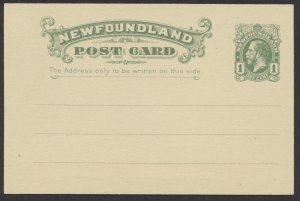 Newfoundland Unused #P15 1c George V Die 2 Postal Stationery Card