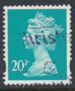 GB  Machin 20p SG Y1684 2 Yellow phosphor bands SC# MH210 Used 1996 see details