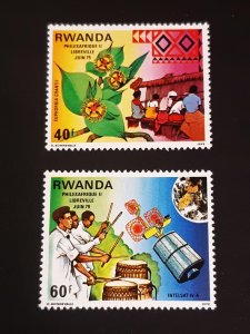 Rwanda 1979 Stamp Exhibition ** MNH Full set Mi 982-983