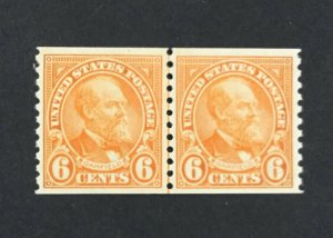 MOMEN: US STAMPS #723 LINE PAIR MINT OG NH VF/XF LOT #76101*