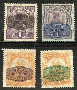 Mexico Scott 579-80 UFH - 1910 Issues Surcharged - SCV $2.00