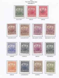 NFLD LOT# 115-126 VF-MLH+ EXTRA SHADES TRAIL OF THE CARIBOU CAT VALUE $420