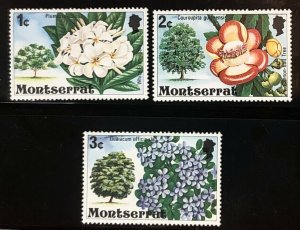 ZAYIX - Montserrat 340-342 MNH - Flowers - Flowering Trees