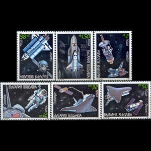 BULGARIA 1991 - Scott# 3622-7 Space Shuttles Set of 6 NH