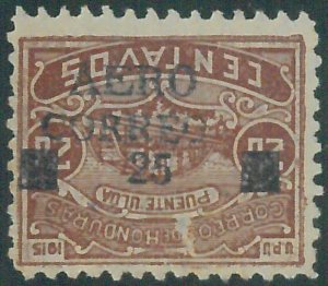 88716 - HONDURAS -  Yvert # PA 6A ERROR: Inverted  Overprint -   MINT MH Hinged