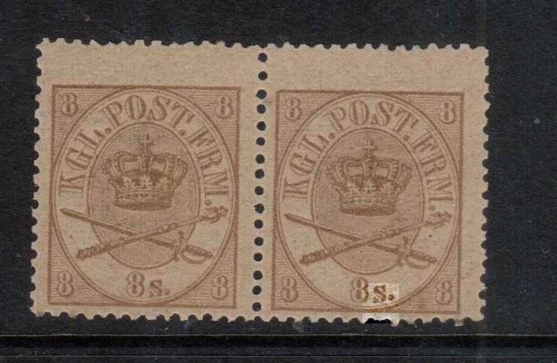 Denmark #14 Never Hinged Mint Pair