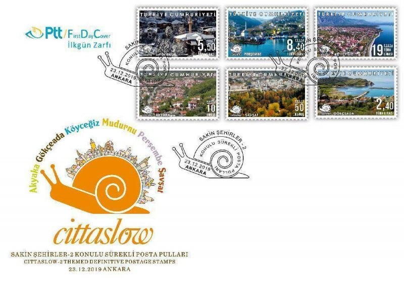 TURKEY / 2019 - (FDC) Cittaslow-2 (City View), MNH, Mi: 4551-4556 