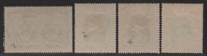 $Pakistan-Bahawalpur Sc#12-15 M/LH/VF, ink writing on back, Cv. $170