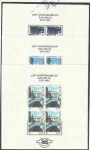 1985 Belgium - Catalog COB TRBL1N / 3F - 150th Anniversary of the railways - 3 S